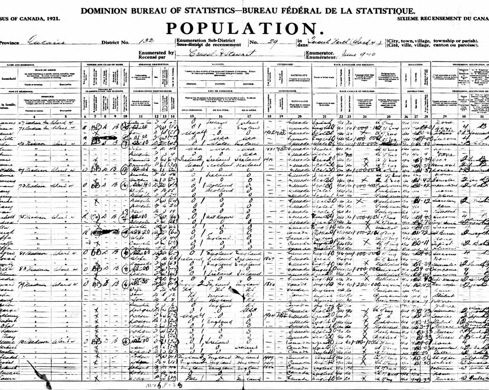 Library and Archives Canada – Census of Canada, 1921 Library and Archives Canada – Census of Canada, 1921